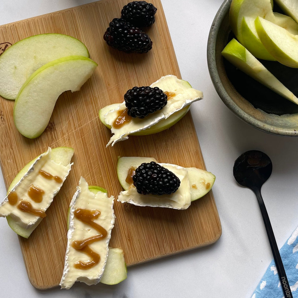 Apple Brie Blackberry Snack