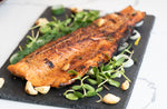 Broiled Salmon with Champagne Vinaigrette