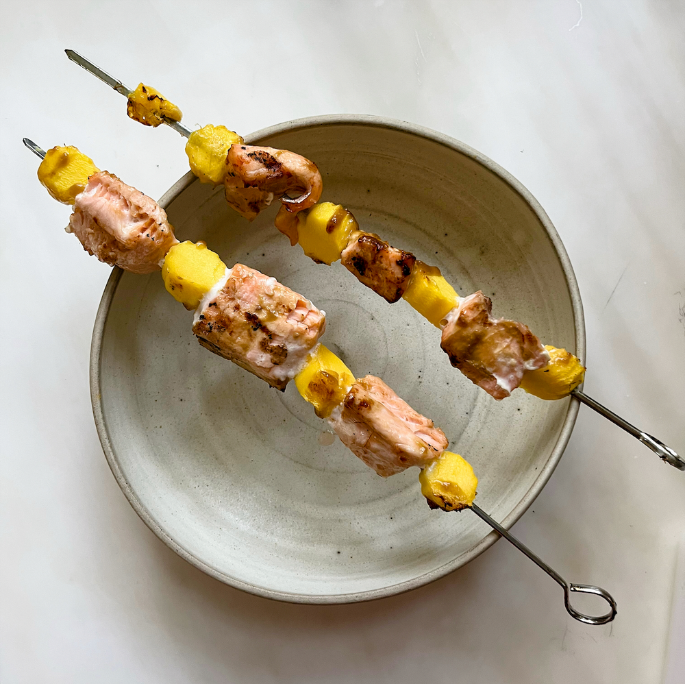 Mango Salmon Skewers