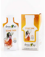 1 ounce packet of Sesame Tahini Dressing by Dress It Up Dressing next to 5 pack box